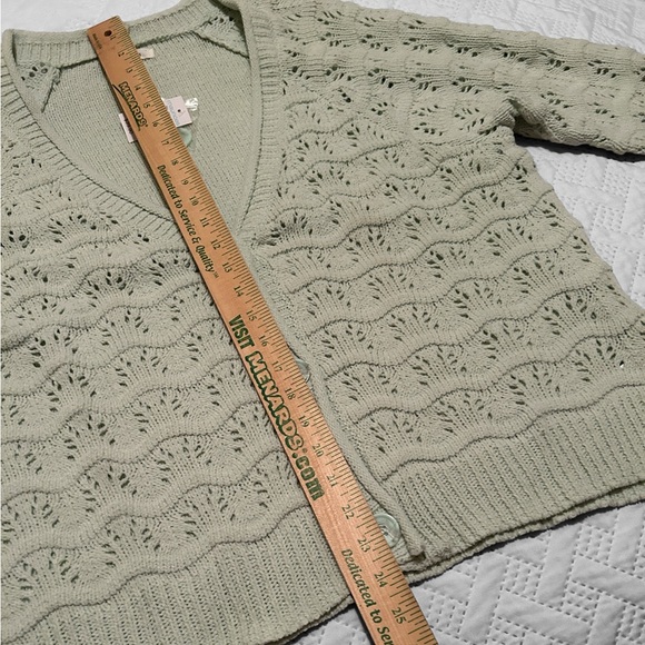 New! Maurices Wave Pointelle Stitch Button Front Cardigan - Picture 11 of 11